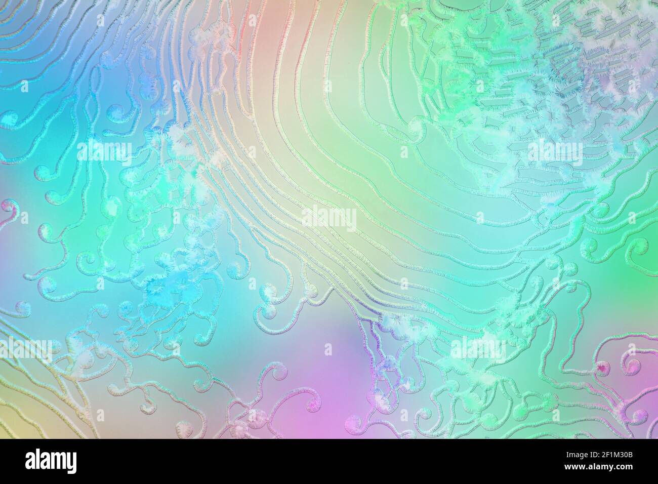 Abstrakt trendy weiche Pastellfarben Hintergrund Textur. Abstrakte digitale Linienstruktur. Struktur aus mattiertem Glas. Makroaufnahme. Bunte abstrakte Textur Stockfoto