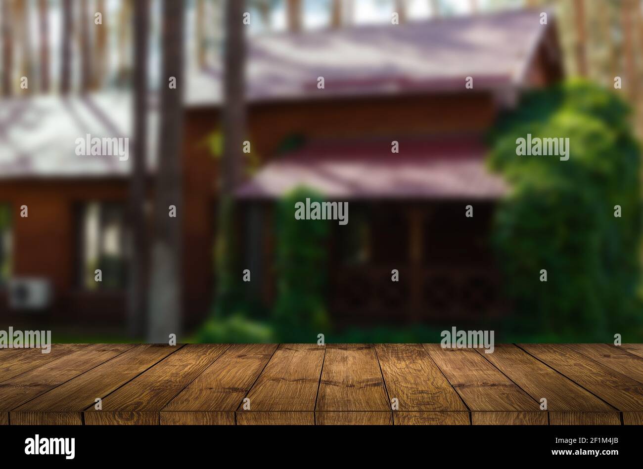 Leere Zeichenzeiger mit Platz für Text. Zeiger auf einem Holzmast. Stockfoto