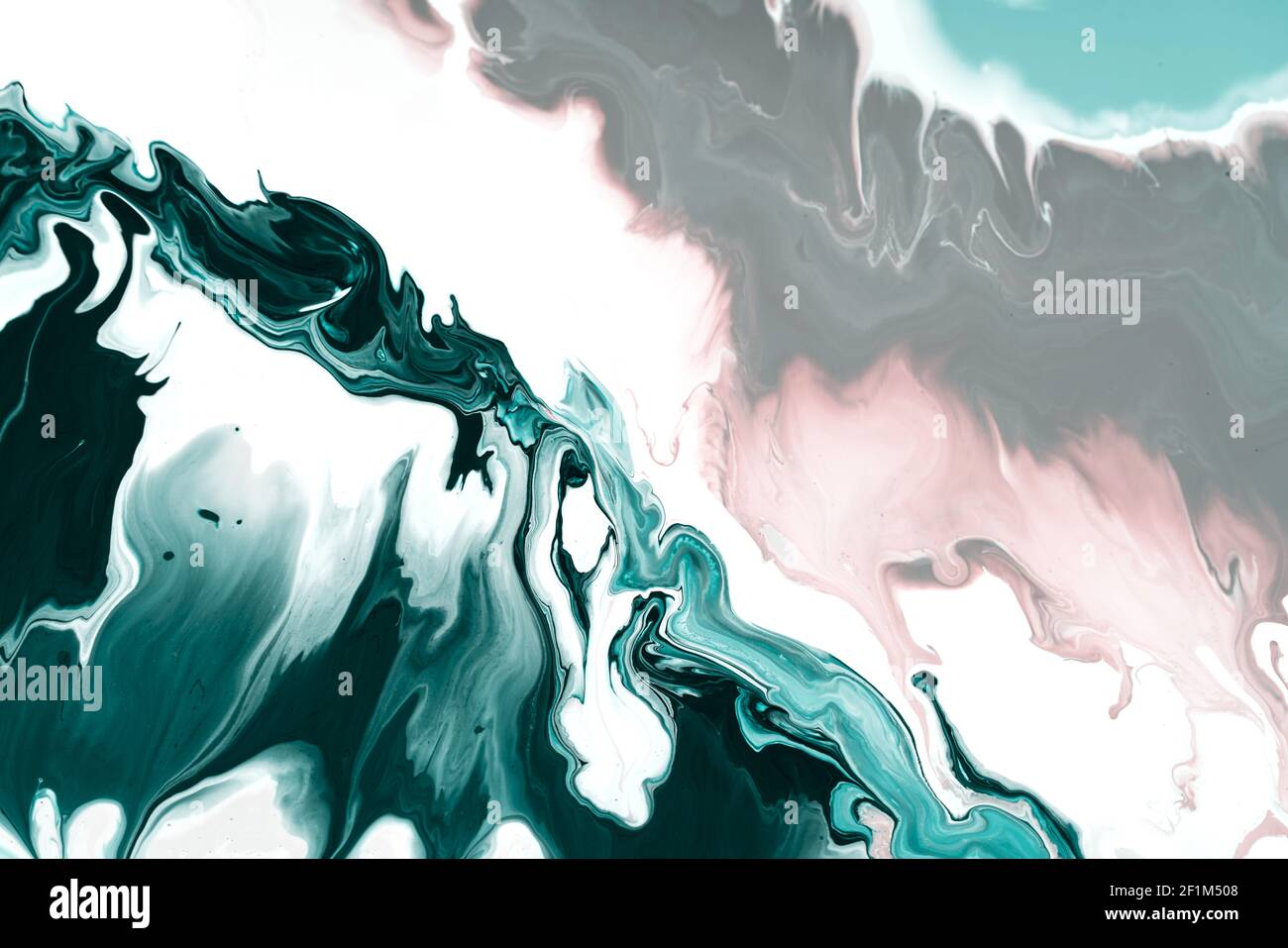 Fluid Art. Mischen von Farben. Marmorstruktur. Stockfoto