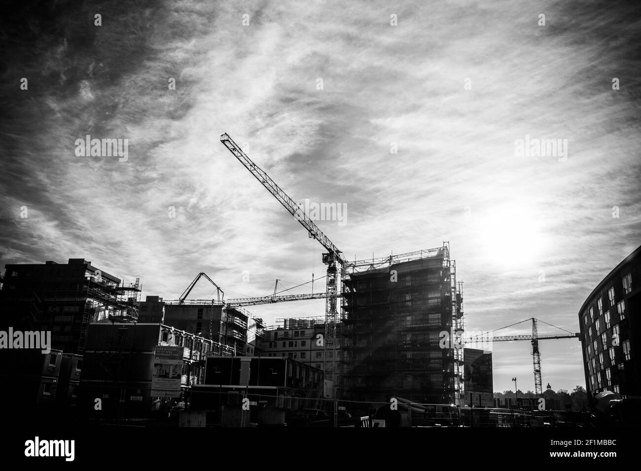 Wohnbauten im Bau Stockfoto