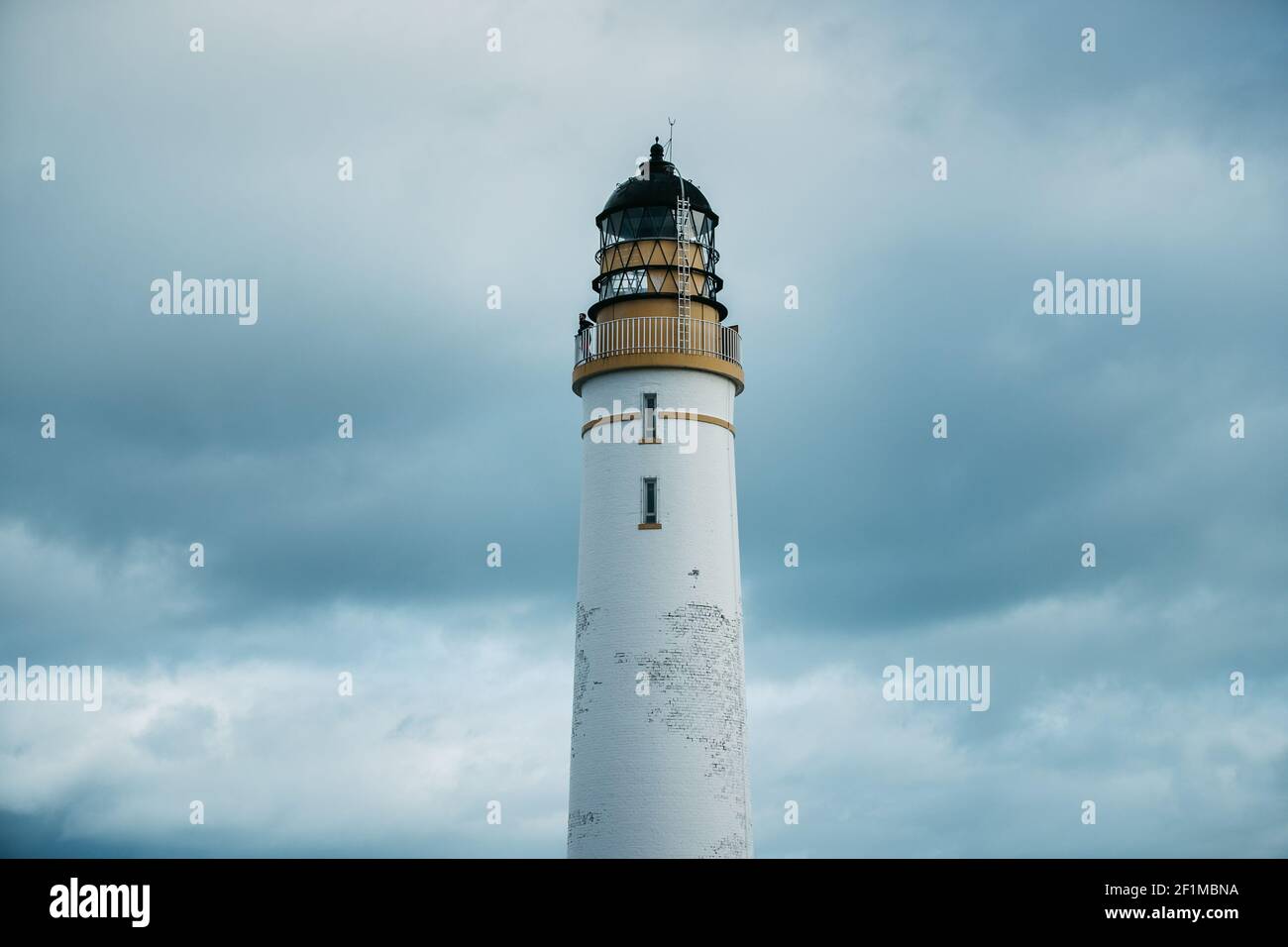 Scurdie Ness Lighthouse, in der Nähe von Montrose, Schottland, Großbritannien. Stockfoto