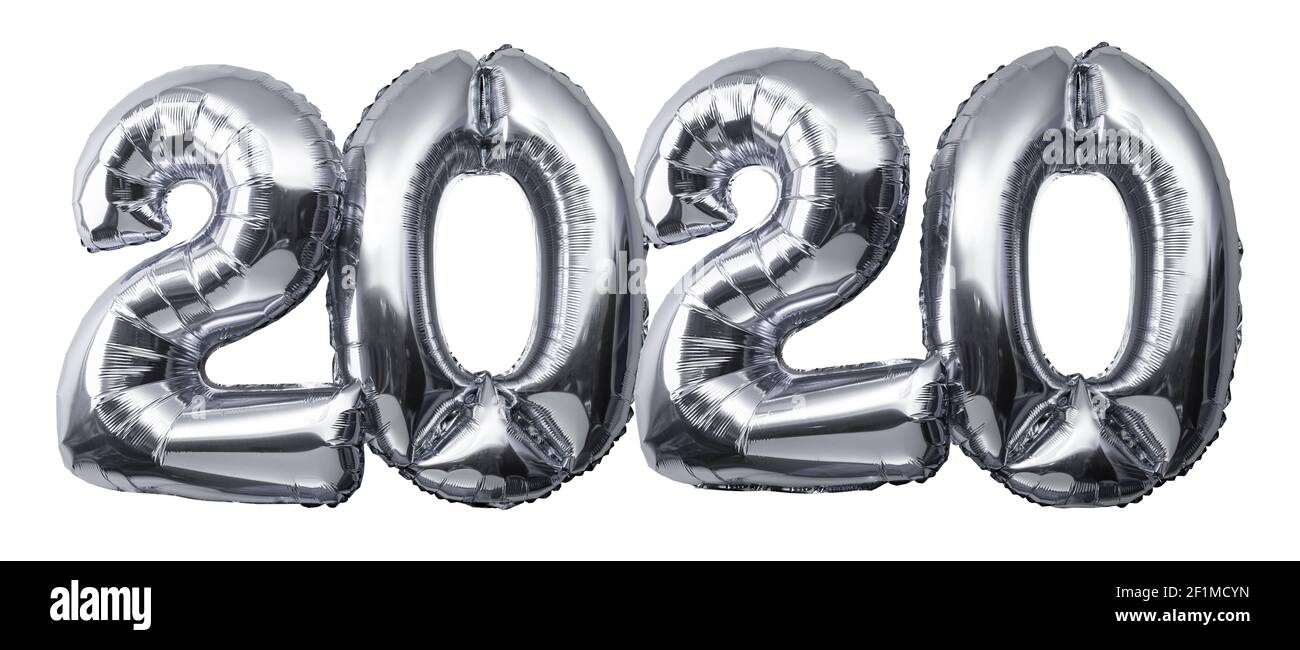 Weihnachten Neujahr 2020 Zahlen Ballons Stockfoto