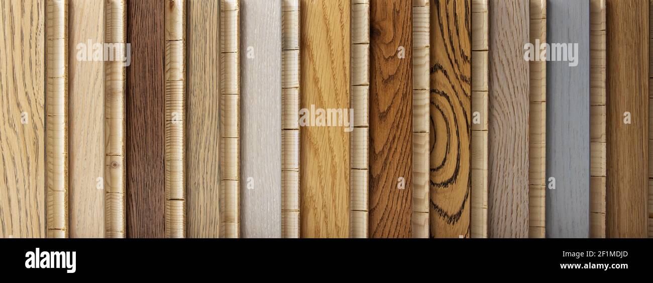 Holzstruktur Parkettboden Proben Stockfoto