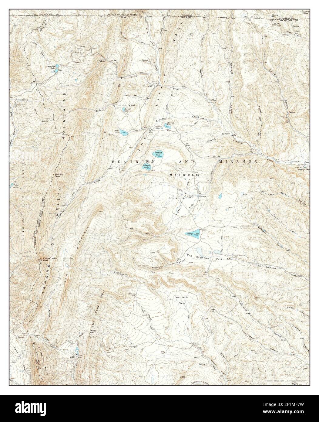 Ash Mountain, New Mexico, Karte 1962, 1:62500, Vereinigte Staaten von Amerika von Timeless Maps, Daten U.S. Geological Survey Stockfoto