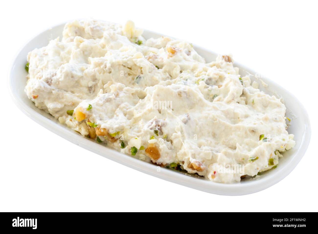 marko Paşa Vorspeise (Mezze) isoliert auf weißem Hintergrund. Gesundes veganes Essen. Stockfoto