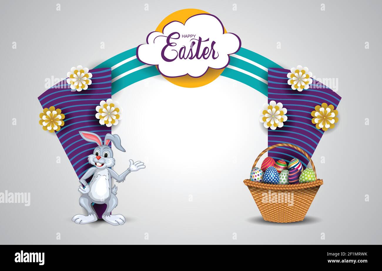 Happy easter Eingang Bogen Design. vektor-Illustration Stock Vektor