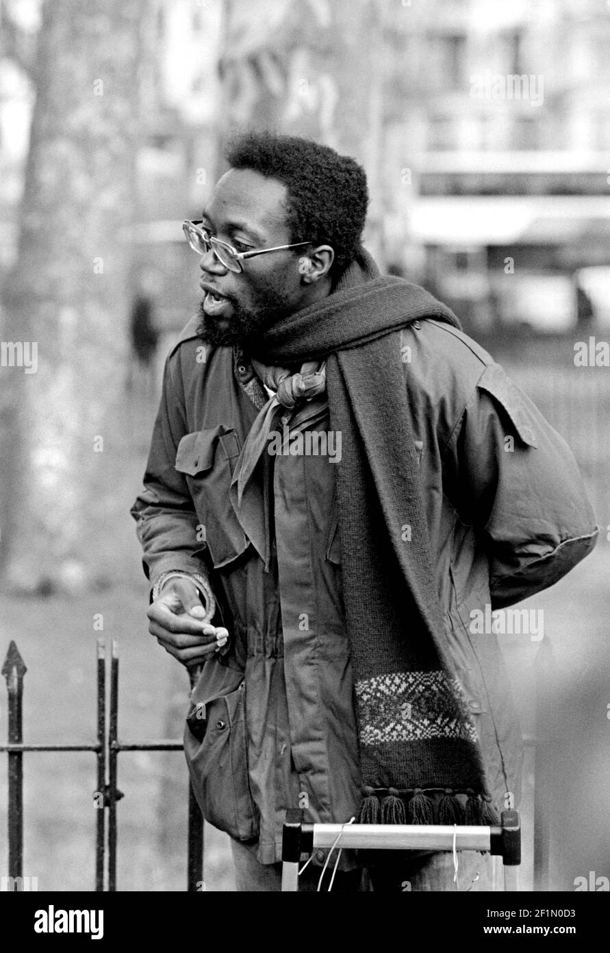 Prediger bei Speakers Corner, Hyde Park, London - 1987 Stockfoto