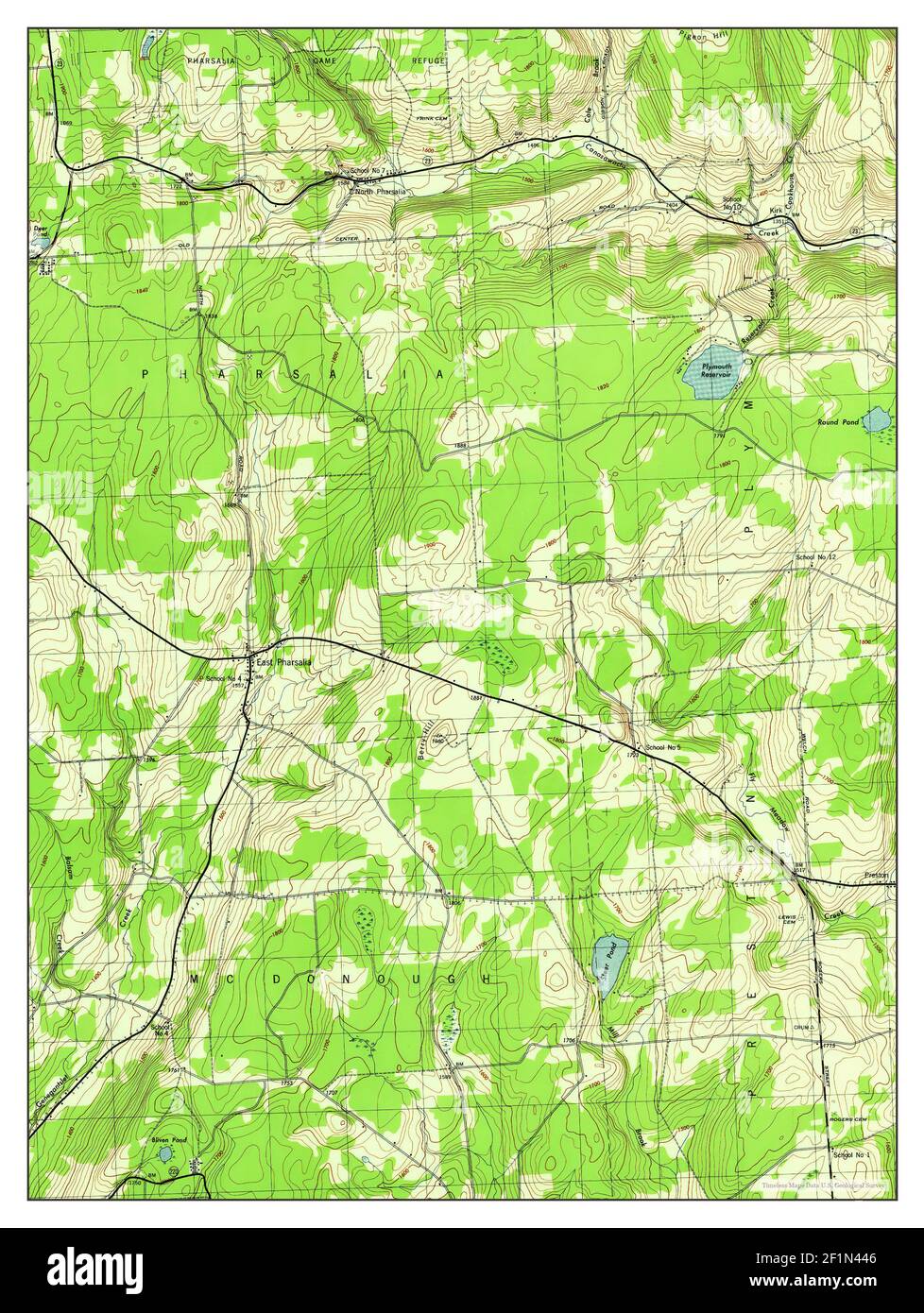 East Pharsalia, New York, Karte 1944, 1:31680, Vereinigte Staaten von Amerika von Timeless Maps, Daten U.S. Geological Survey Stockfoto