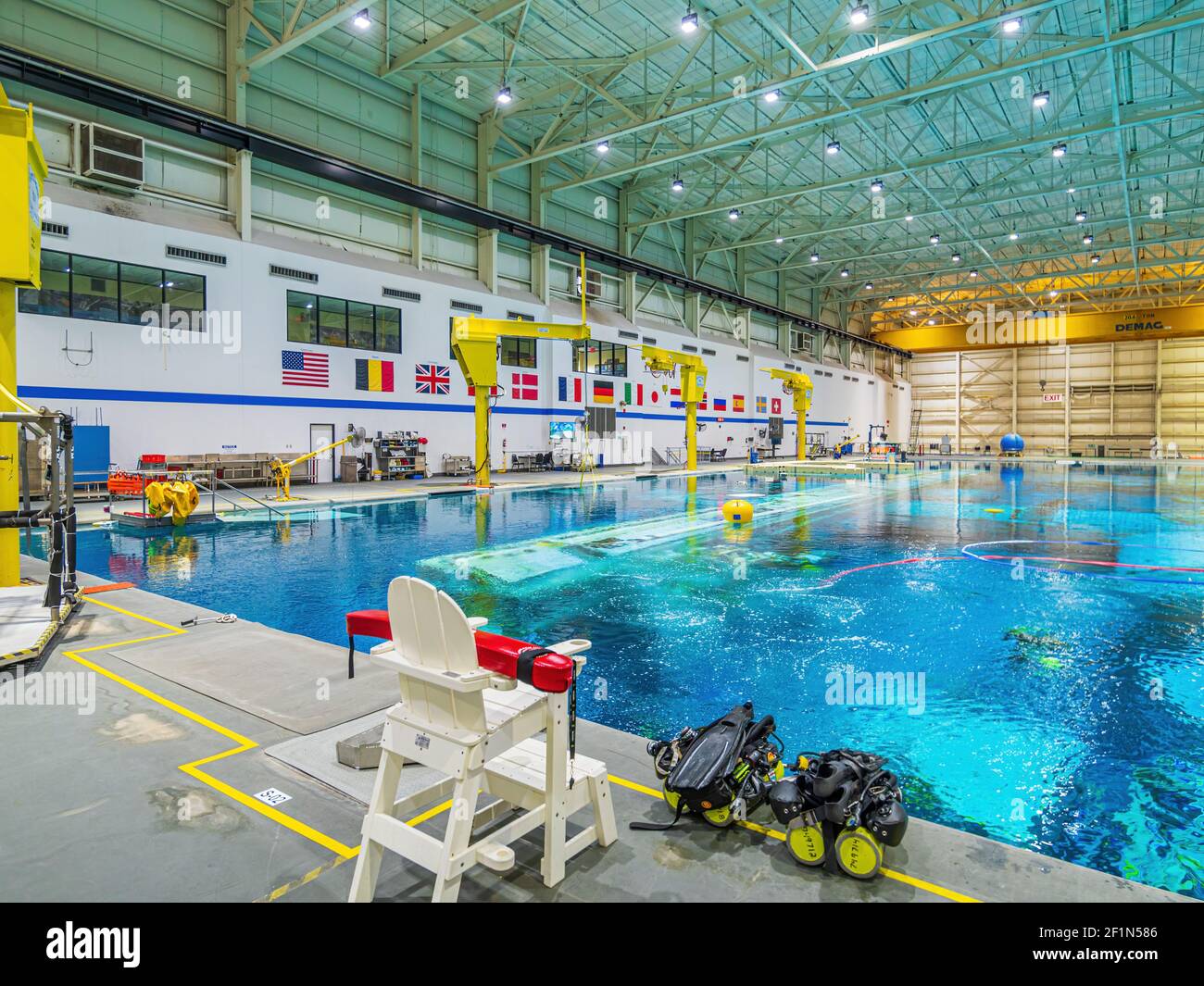 NASA Neutral Booyancy Laboratory Pool in Houston, TX Stockfoto