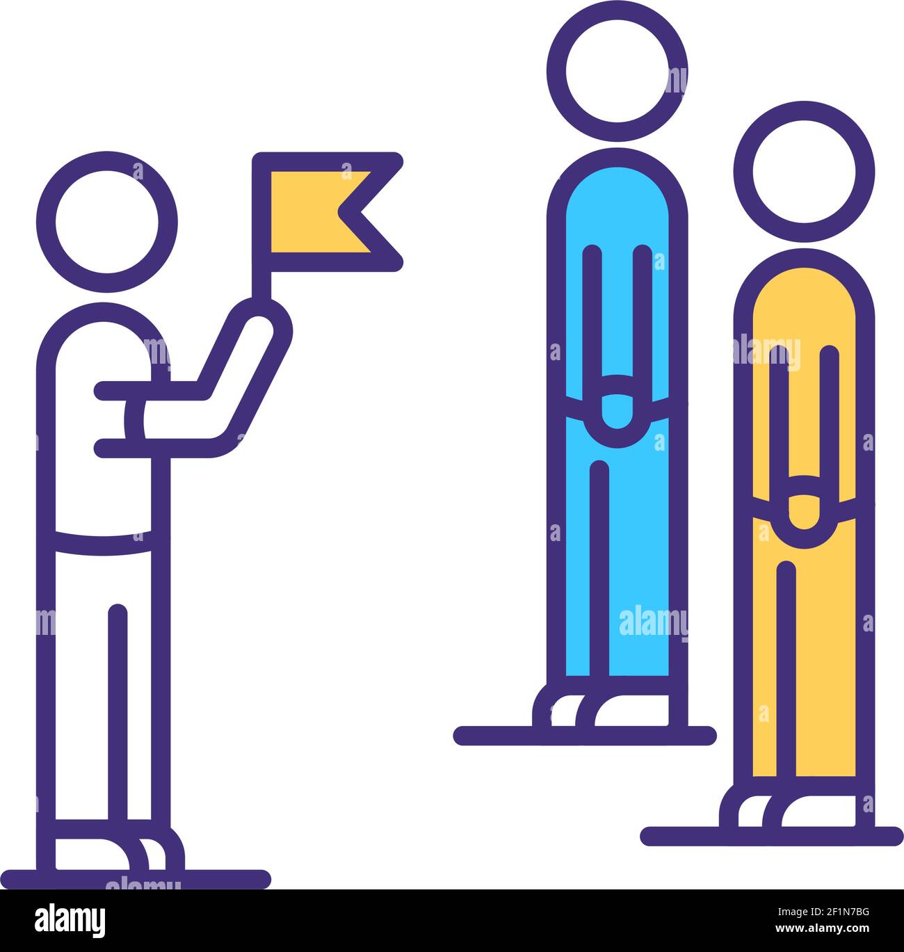 RGB-Farbsymbol des lokalen Reiseleiters Stock Vektor