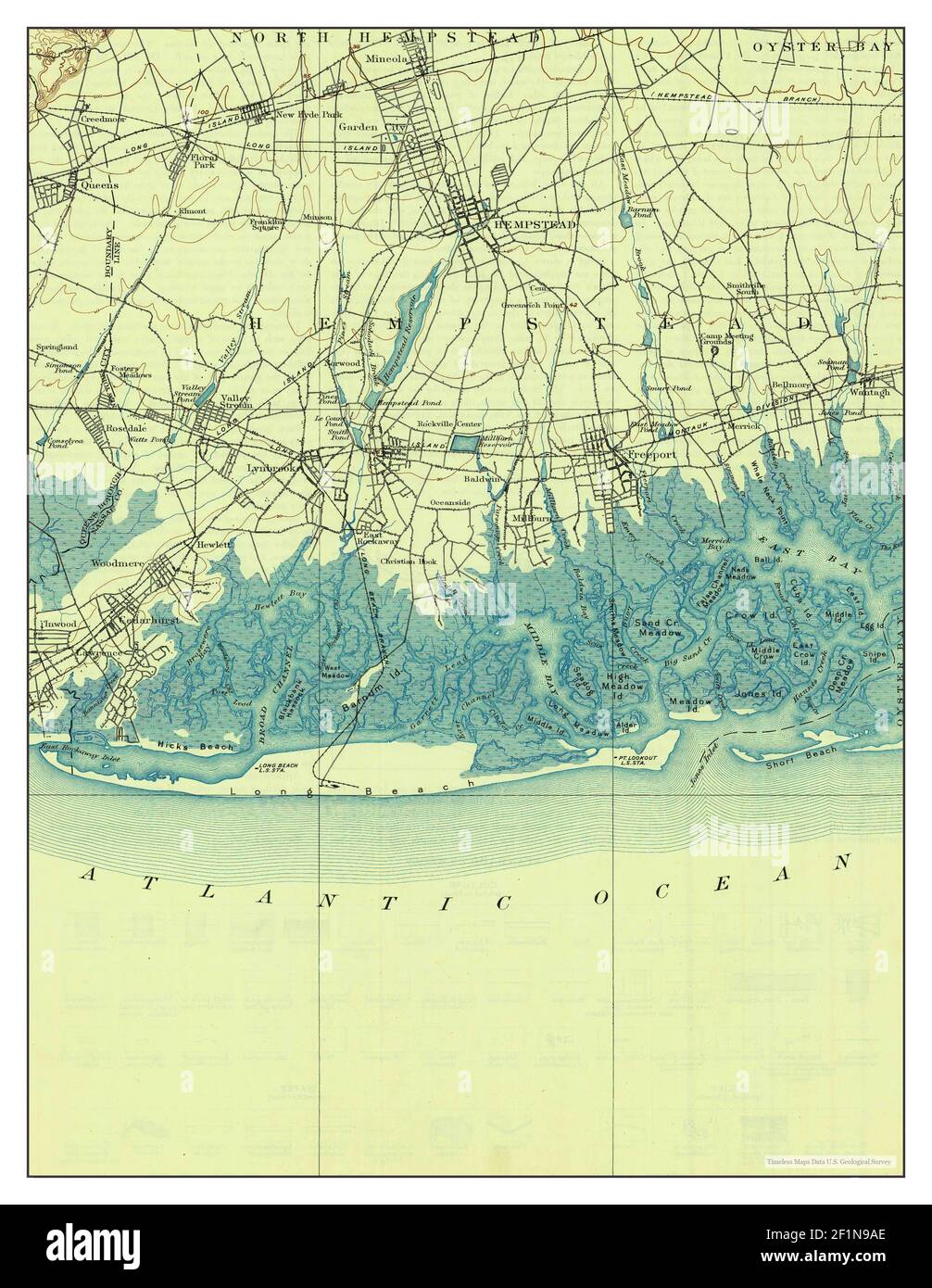 Hempstead, New York, Karte 1903, 1:62500, Vereinigte Staaten von Amerika von Timeless Maps, Daten U.S. Geological Survey Stockfoto