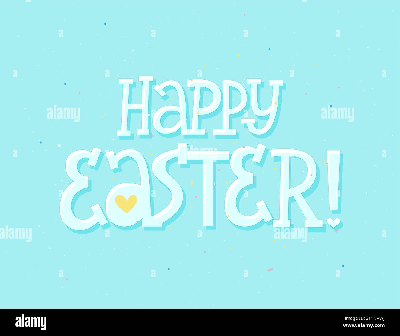 Frohe Ostern niedlich Doodle Brief Grußkarte Stock Vektor