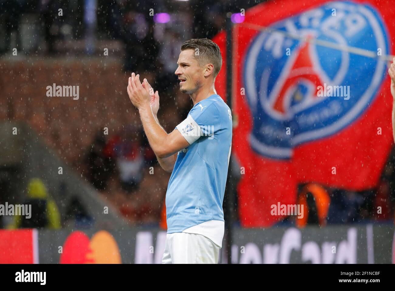 Markus Rosenberg (Malmo FF) während der UEFA Champions League Group EIN Fußballspiel zwischen Paris Saint Germain und Malmo FF am 15. September 2015 im Stadion Parc des Princes in Paris, Frankreich. Foto Stephane Allaman / DPPI Stockfoto