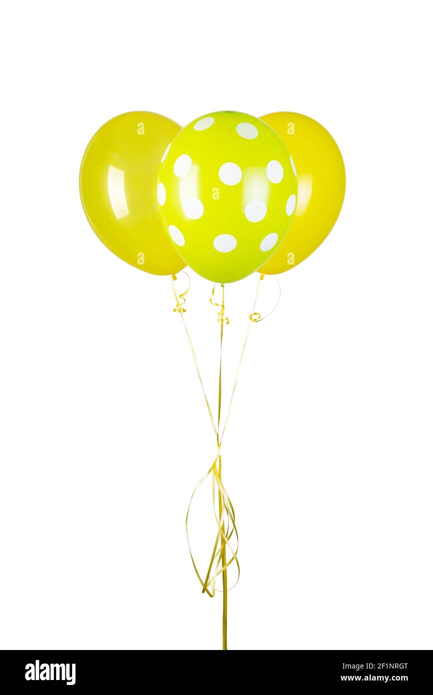 Luftballons auf weiß Stockfoto