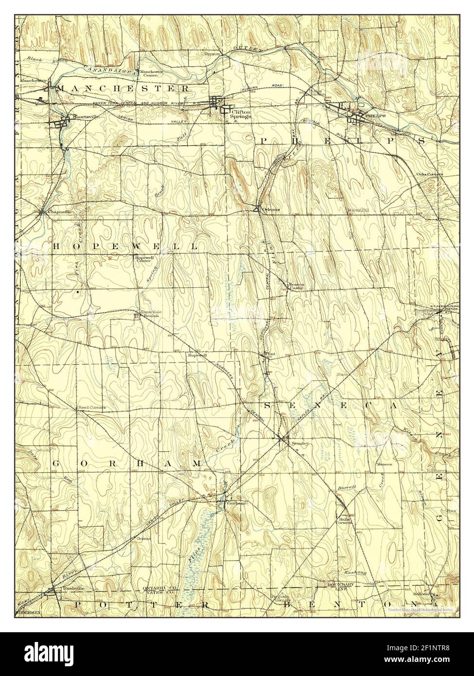 Phelps, New York, Karte 1902, 1:62500, Vereinigte Staaten von Amerika von Timeless Maps, Daten U.S. Geological Survey Stockfoto