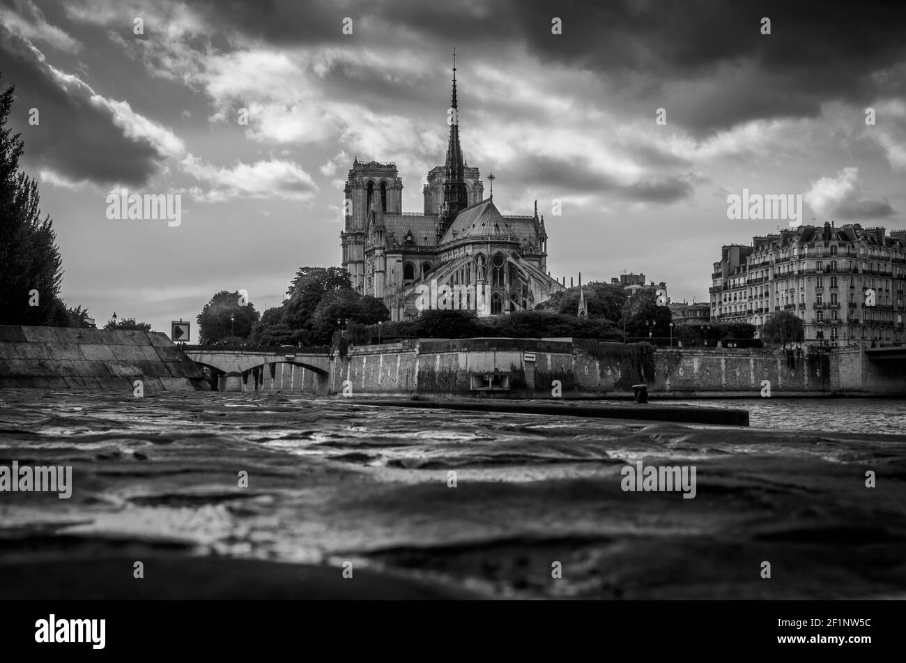 Die berühmte Kathedrale Notre Dame in Paris Frankreich Stockfoto