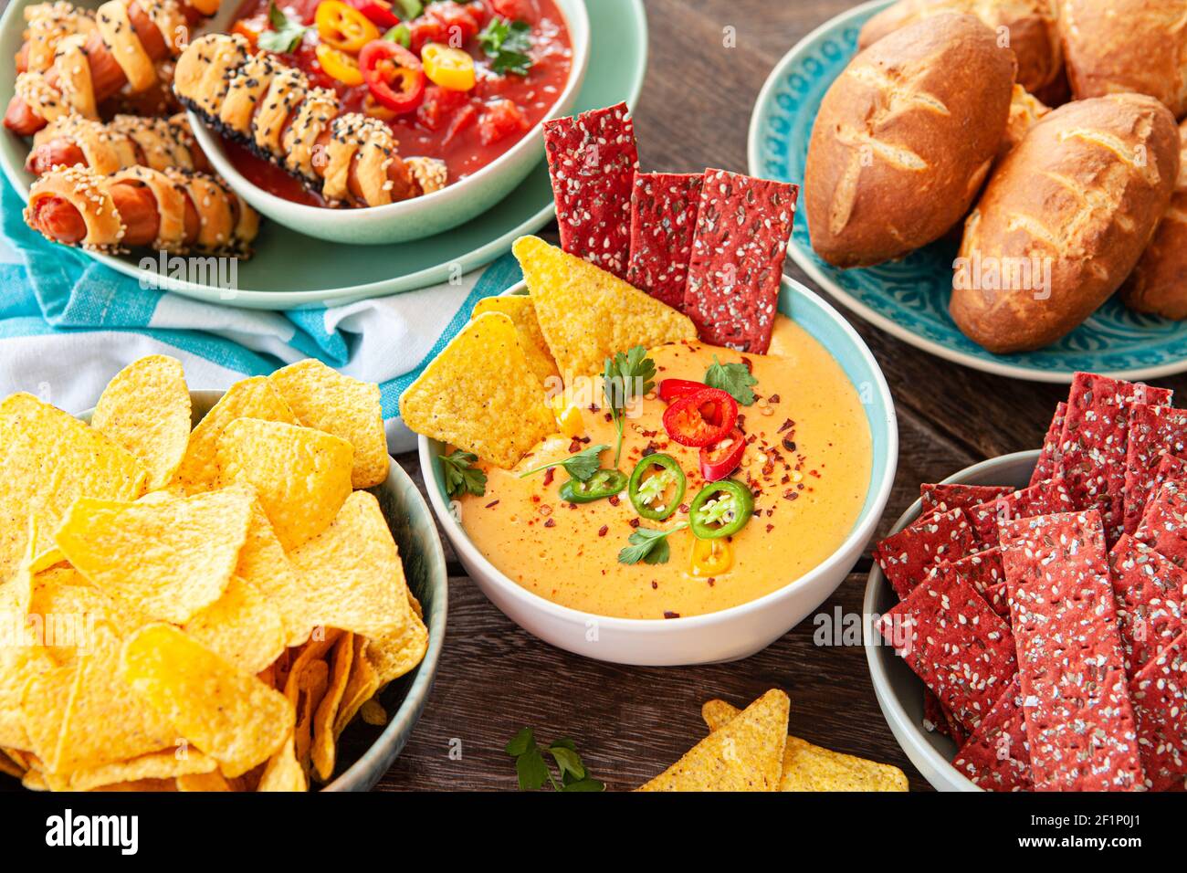 Leckeres Party Food Stockfoto