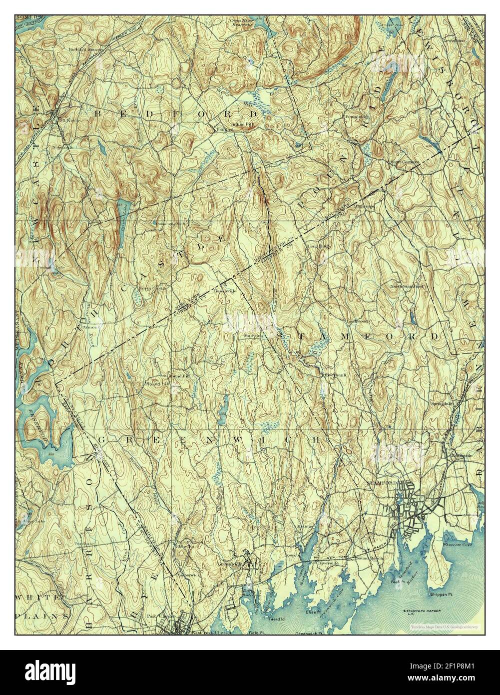 Stamford, New York, Karte 1899, 1:62500, Vereinigte Staaten von Amerika von Timeless Maps, Daten U.S. Geological Survey Stockfoto