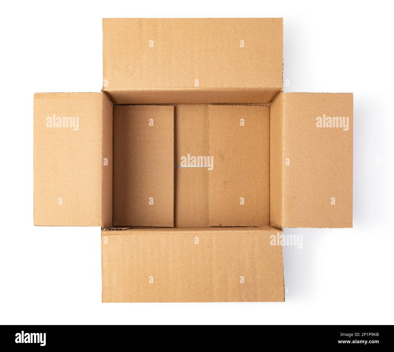 Karton auf einem weißen Hintergrund isoliert Stockfoto