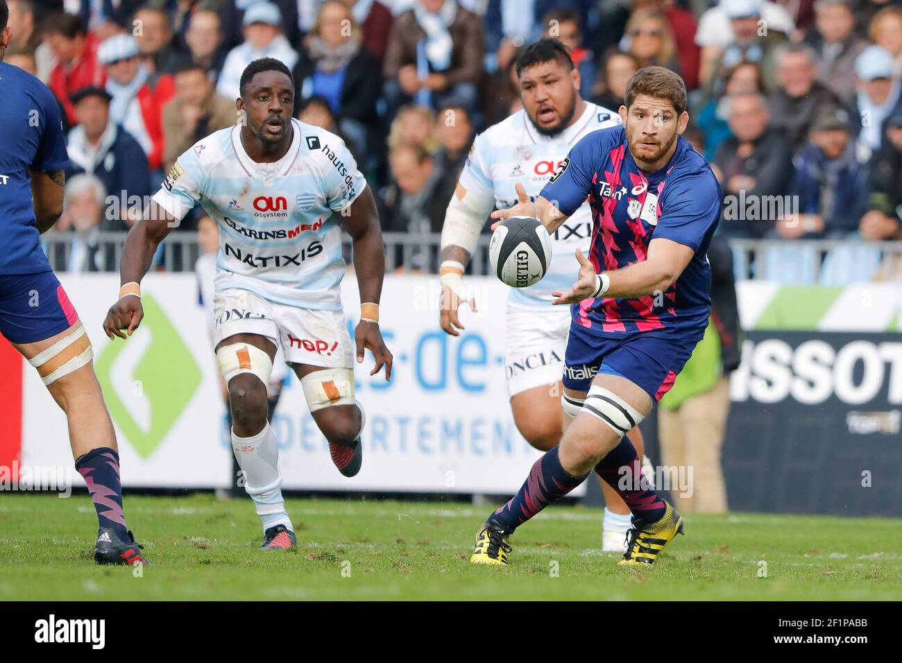 Pascal Pape (Stade Francais) während der französischen Meisterschaft Top 14 Rugby Union Spiel zwischen Racing 92 und Stade Francais Paris am 8. Oktober 2016 im Yves du Manoir Stadion in Colombes, Frankreich - Foto Stephane Allaman / DPPI Stockfoto