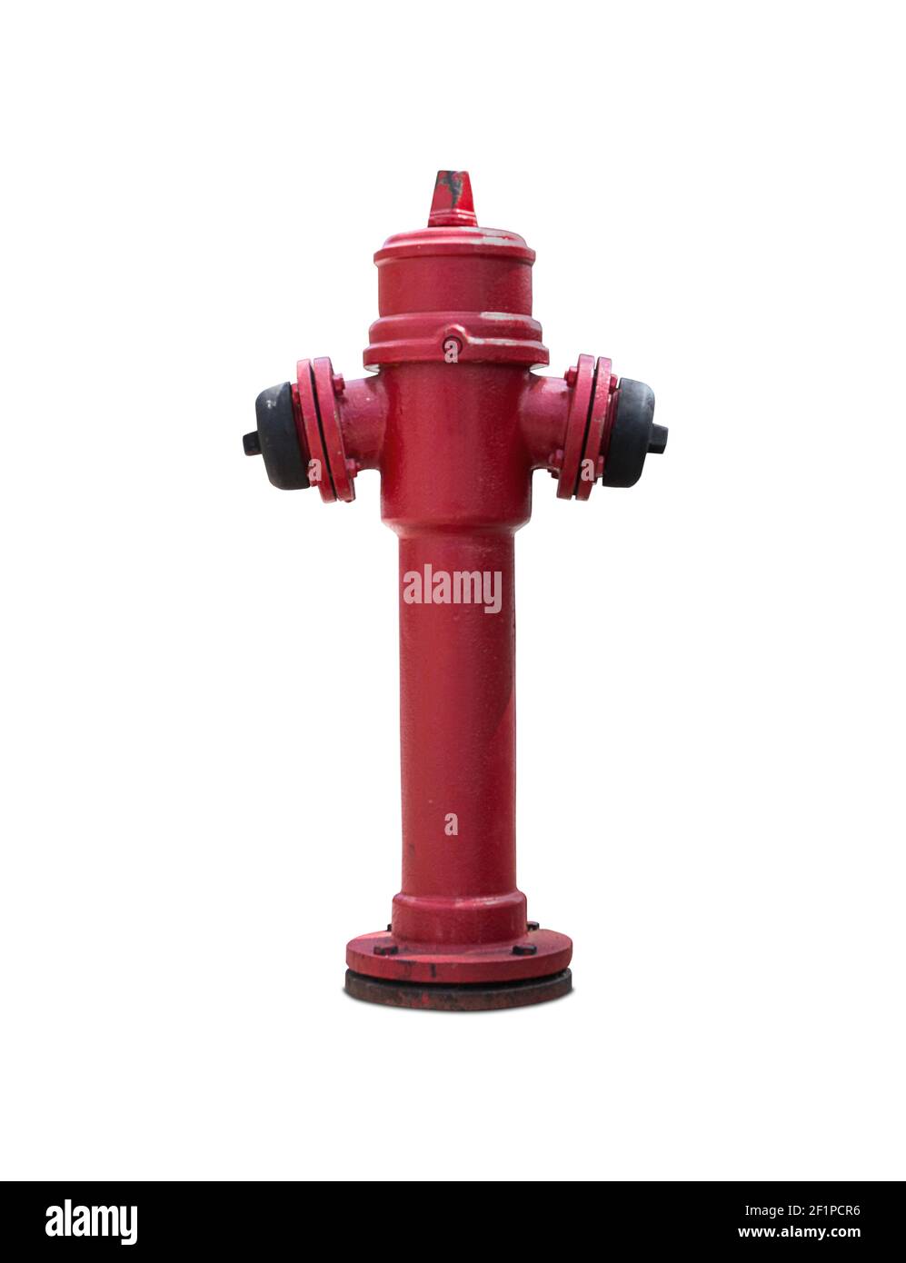 Red Fire Hydrant isoliert auf weißem Hintergrund Stockfoto