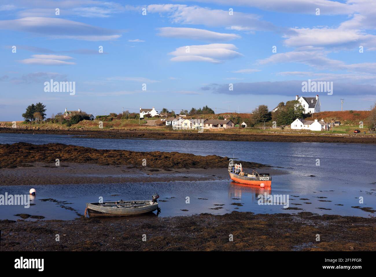 Bunessan das größte Dorf auf dem Ross of Mull auf der Isle of Mull, Schottland Stockfoto