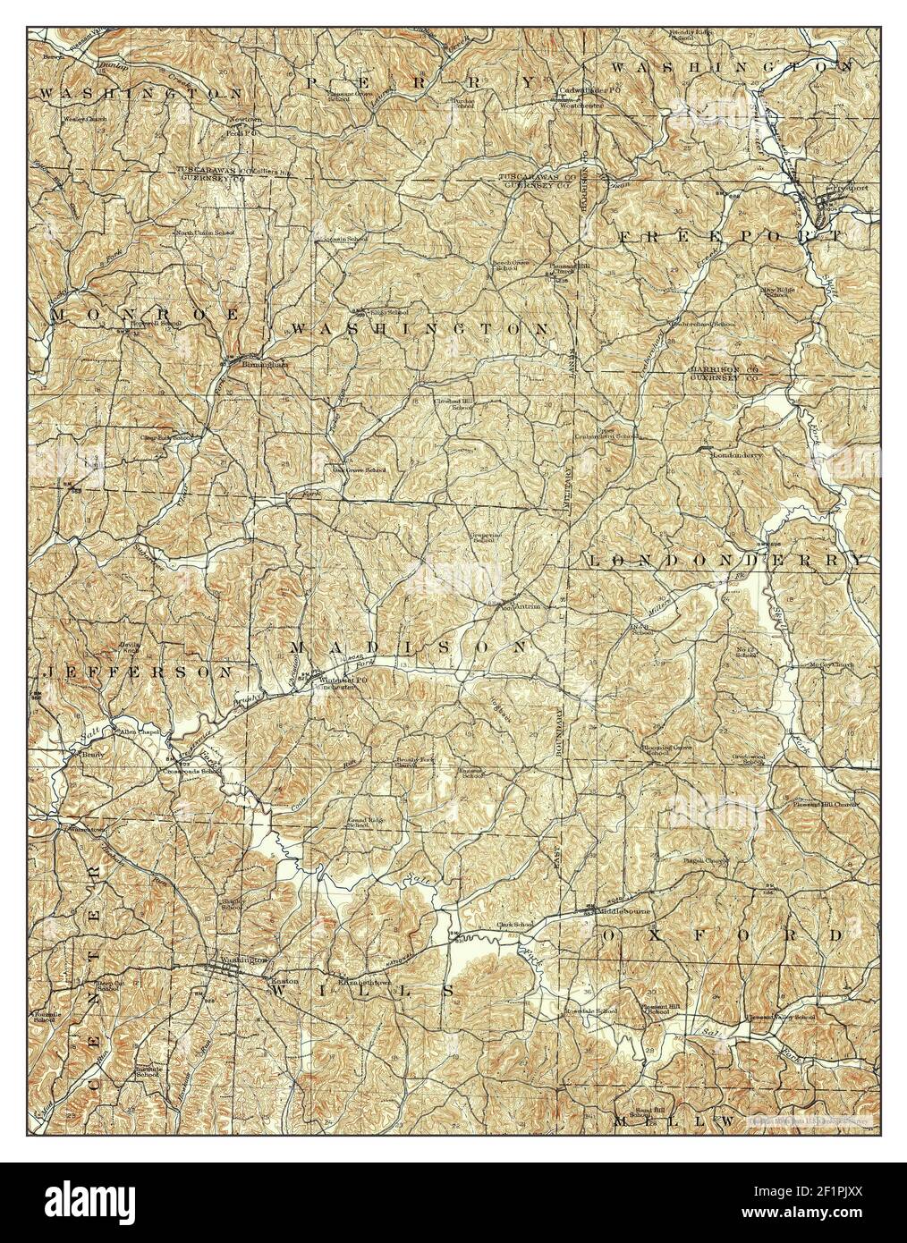 Antrim, Ohio, Karte 1909, 1:62500, Vereinigte Staaten von Amerika von Timeless Maps, Daten U.S. Geological Survey Stockfoto