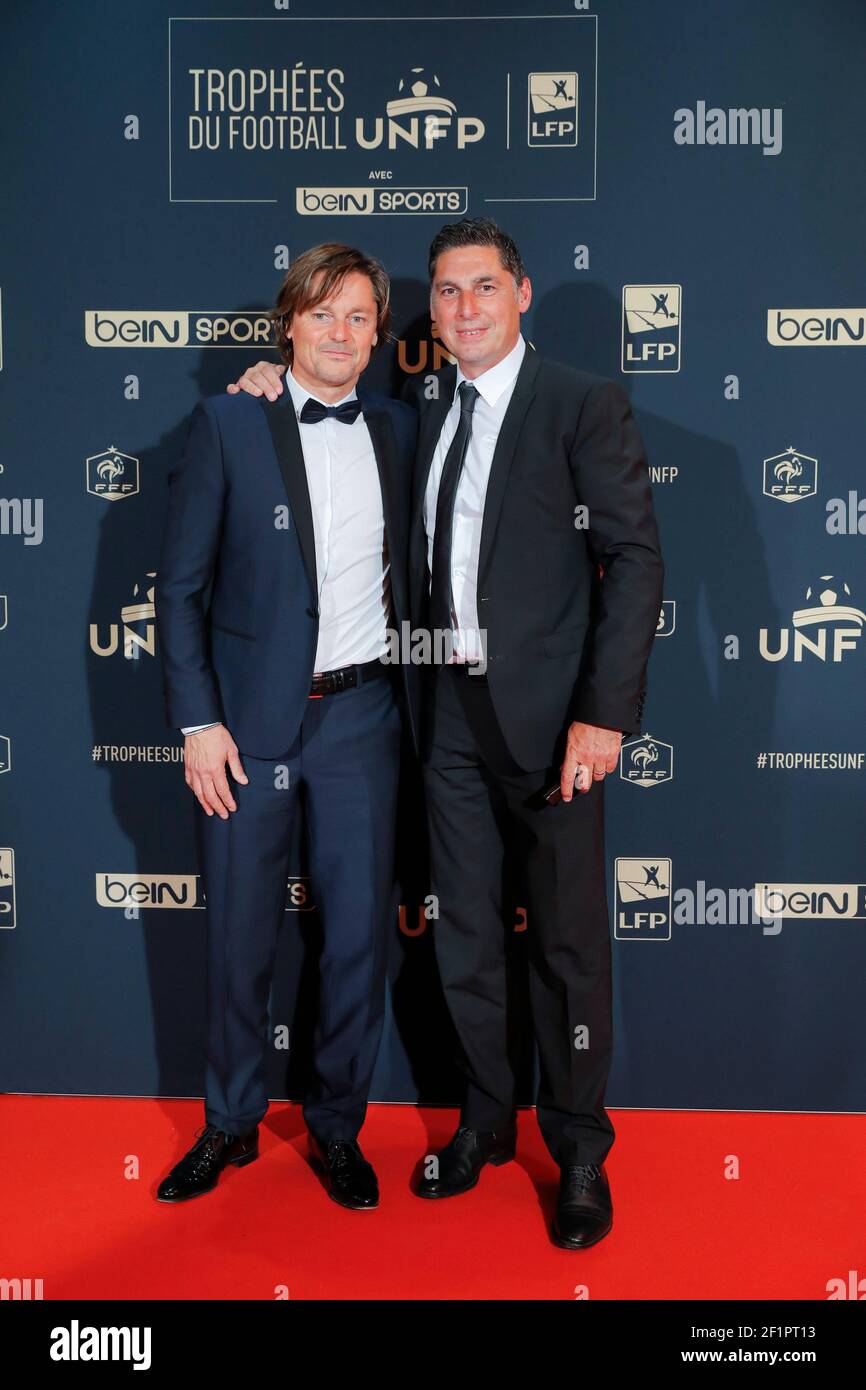 Daniel Bravo (Ex-Spieler) und Christophe Josse (Journalist) während der 2017 UNFP (Französisch National Professional Football Players Union) Trophäe Zeremonie, am 15. Mai 2017, in Paris, Frankreich - Foto Stephane Allaman / DPPI Stockfoto