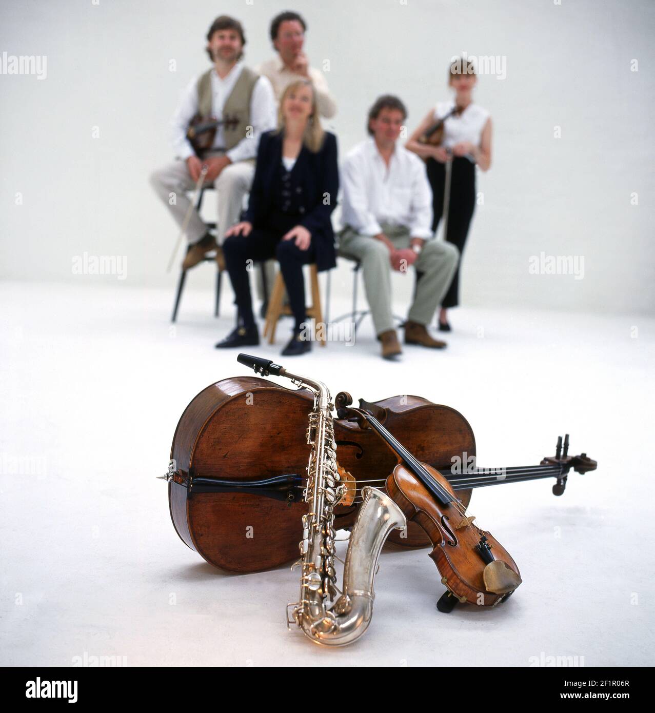 Barbara Thompson Jazzsaxophonistin mit dem Medici Streichquartett 2000 Stockfoto