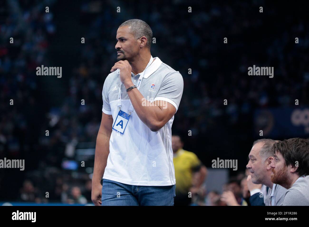 Didier DINART (FRA) während des Handball-Spiels der Golden League Paris 2018 zwischen Frankreich und Ägypten am 6. Januar 2018 in der AccorHotels Arena in Paris, Frankreich - Foto Stephane Allaman / DPPI Stockfoto