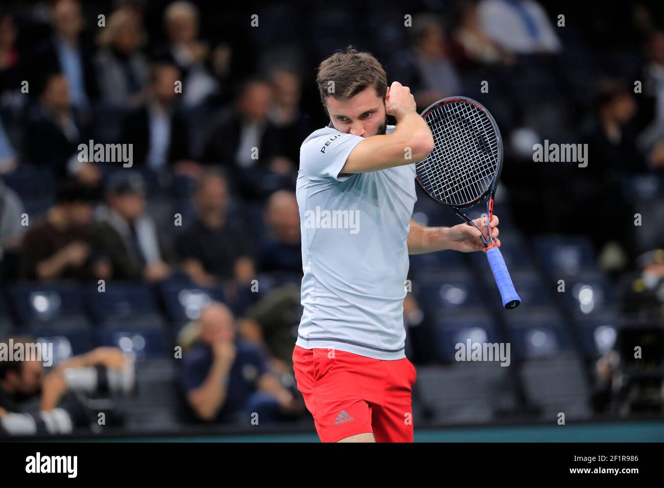 Gilles SIMON (FRA) während des Rolex Paris Masters Paris 2018 Tennisspiels am 31th. Oktober 2018 in der AccorHotels Arena (Bercy) in Paris, Frankreich - Foto Stephane Allaman / DPPI Stockfoto