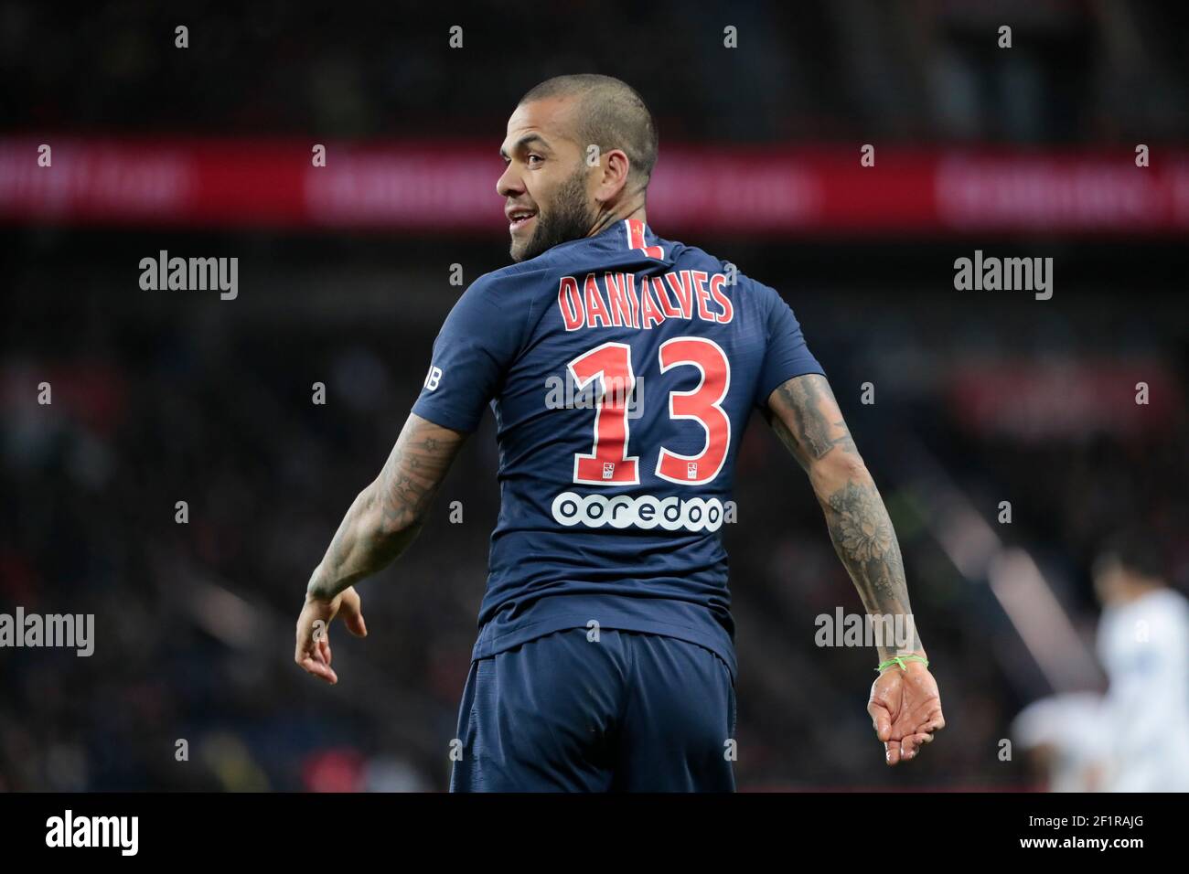 Daniel Alves da Silva (PSG) während der französischen Meisterschaft L1 Fußballspiel zwischen Paris Saint Germain und Stade Rennais am 27. Januar 2019 im Parc des Princes Stadion in Paris, Frankreich - Foto Stephane Allaman / DPPI Stockfoto