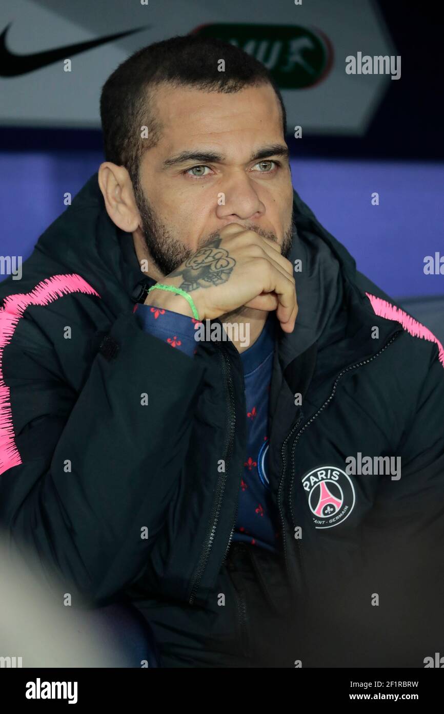 Daniel Alves da Silva (PSG) während des französischen Cup-Viertelfinalmatches zwischen Paris Saint-Germain und Dijon FCO am 26. Februar 2019 im Stadion Parc des Princes in Paris, Frankreich - Foto Stephane Allaman / DPPI Stockfoto