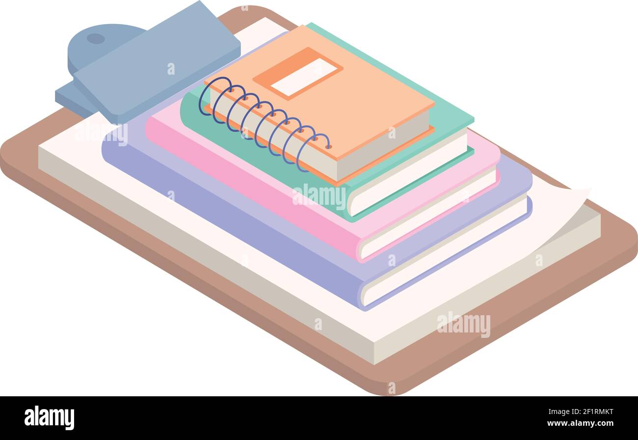 Stapel von Notizbüchern Stock Vektor