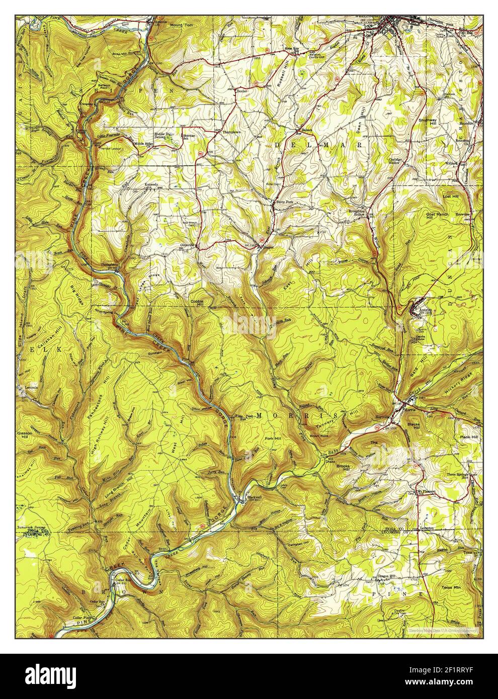 Antrim, Pennsylvania, Karte 1946, 1:62500, Vereinigte Staaten von Amerika von Timeless Maps, Daten U.S. Geological Survey Stockfoto