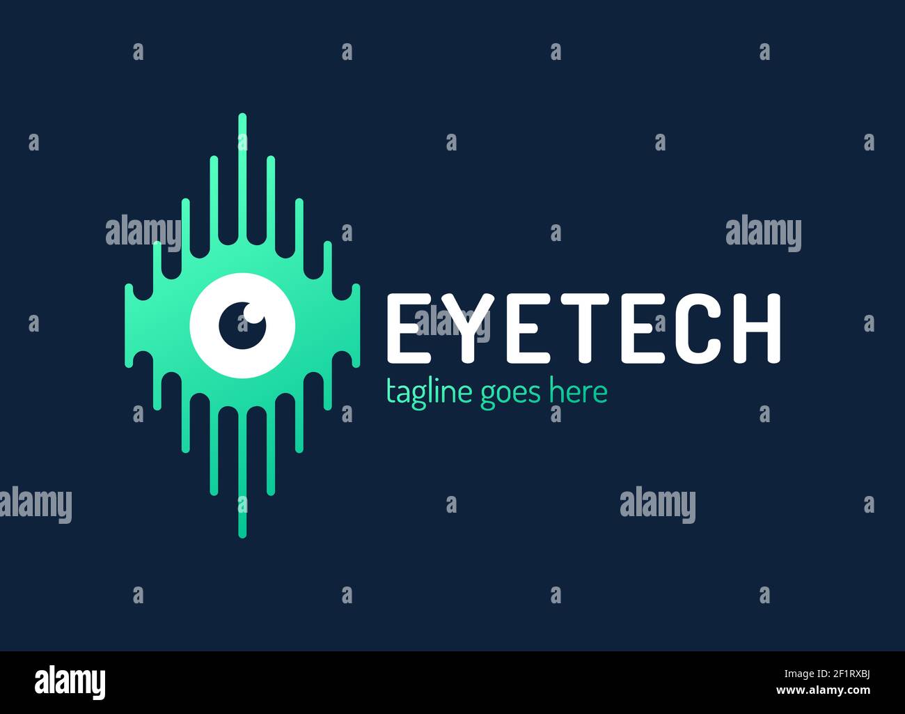 Menschliches Auge mit Leiterplatte, Tech-Logo-Emblem. Konzept für CCTV. Vektor Human Tech Auge Logo, Zeichen, Emblem Design-Element. Stock Vektor