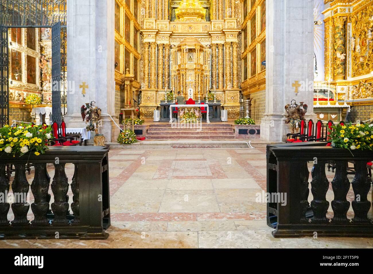 Im Inneren der Kathedrale Basilica de Salvador, Catedral Basilica de Salvador, Bahia Stockfoto