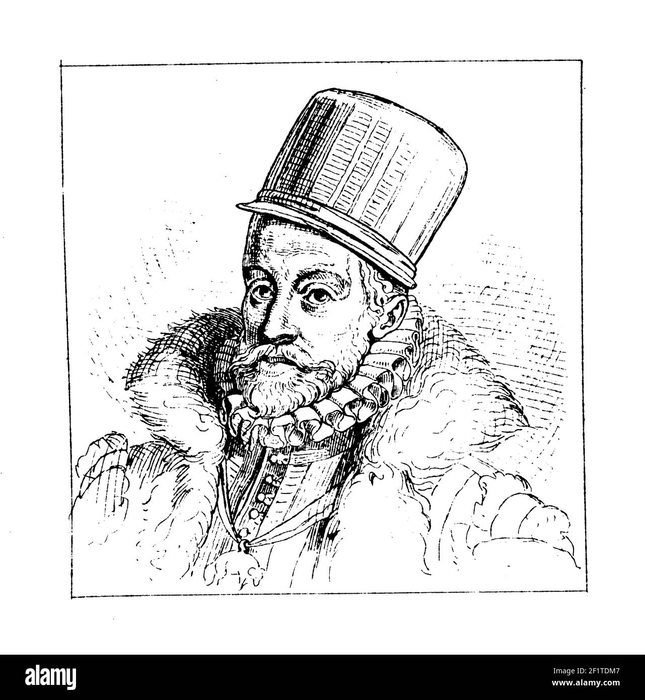 Antike 19th-Jahrhundert-Illustration eines Porträts von Philipp II., König von Spanien. Er wurde am 21. Mai 1527 in Valladolid, Spanien, geboren und starb am 13. September Stockfoto