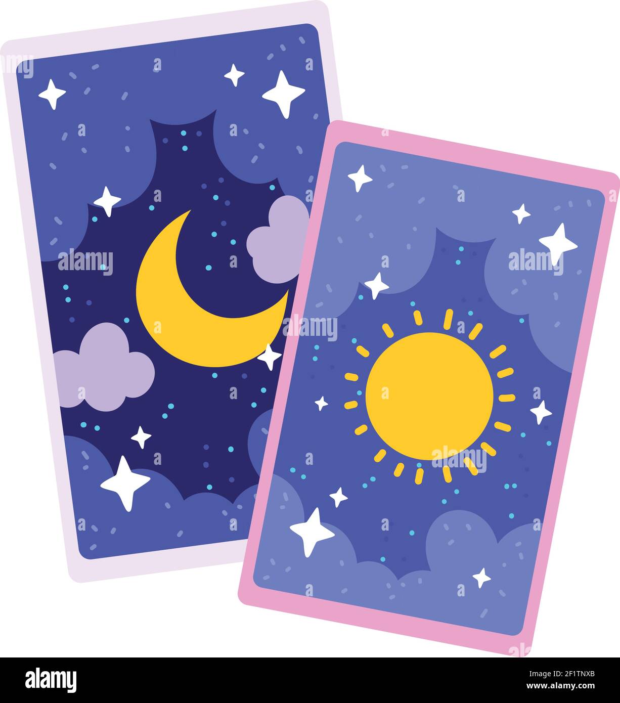 tarot magische Karten Glück Glück Stock Vektor