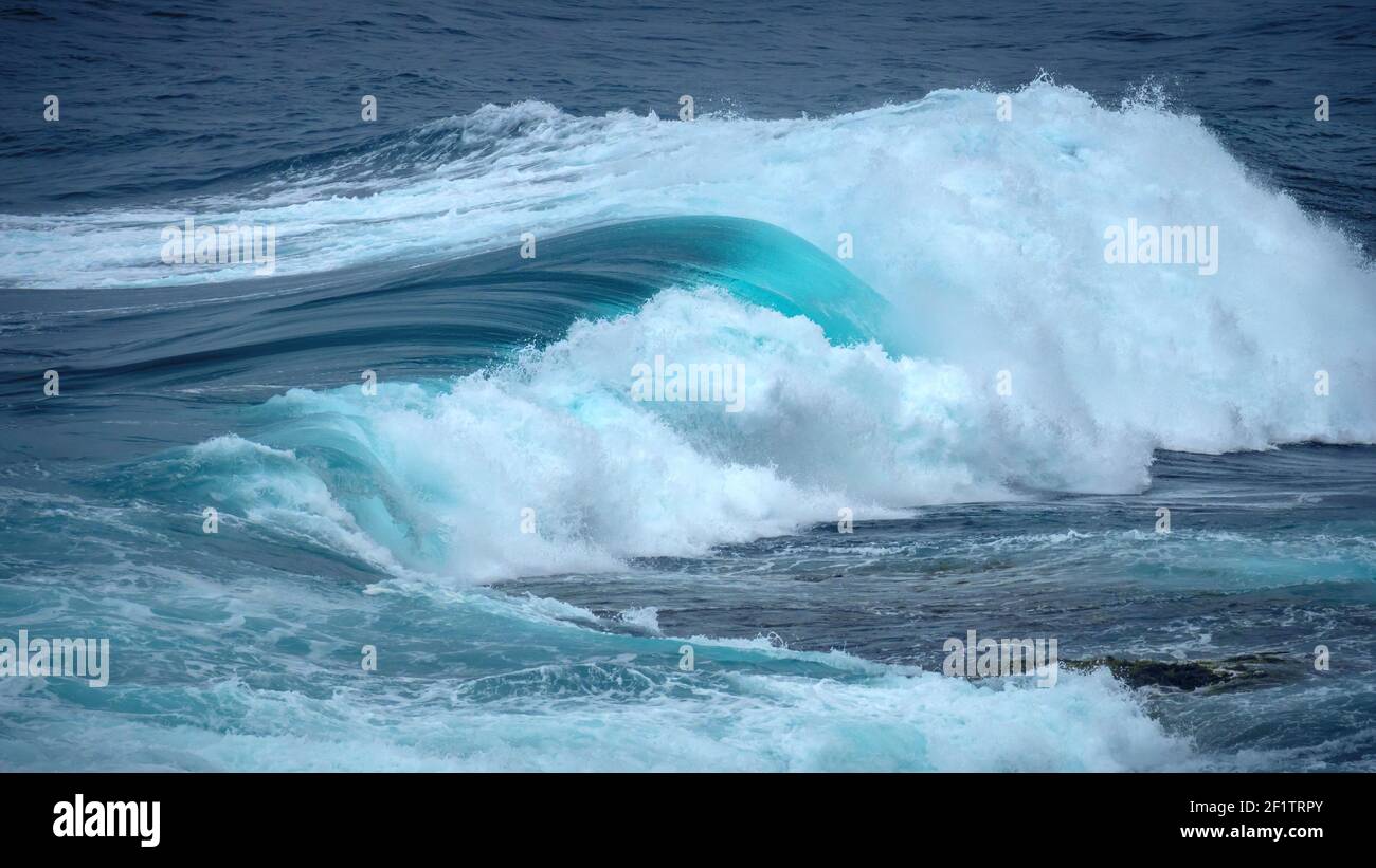 Raue Meeresoberfläche Hintergrund Stockfoto