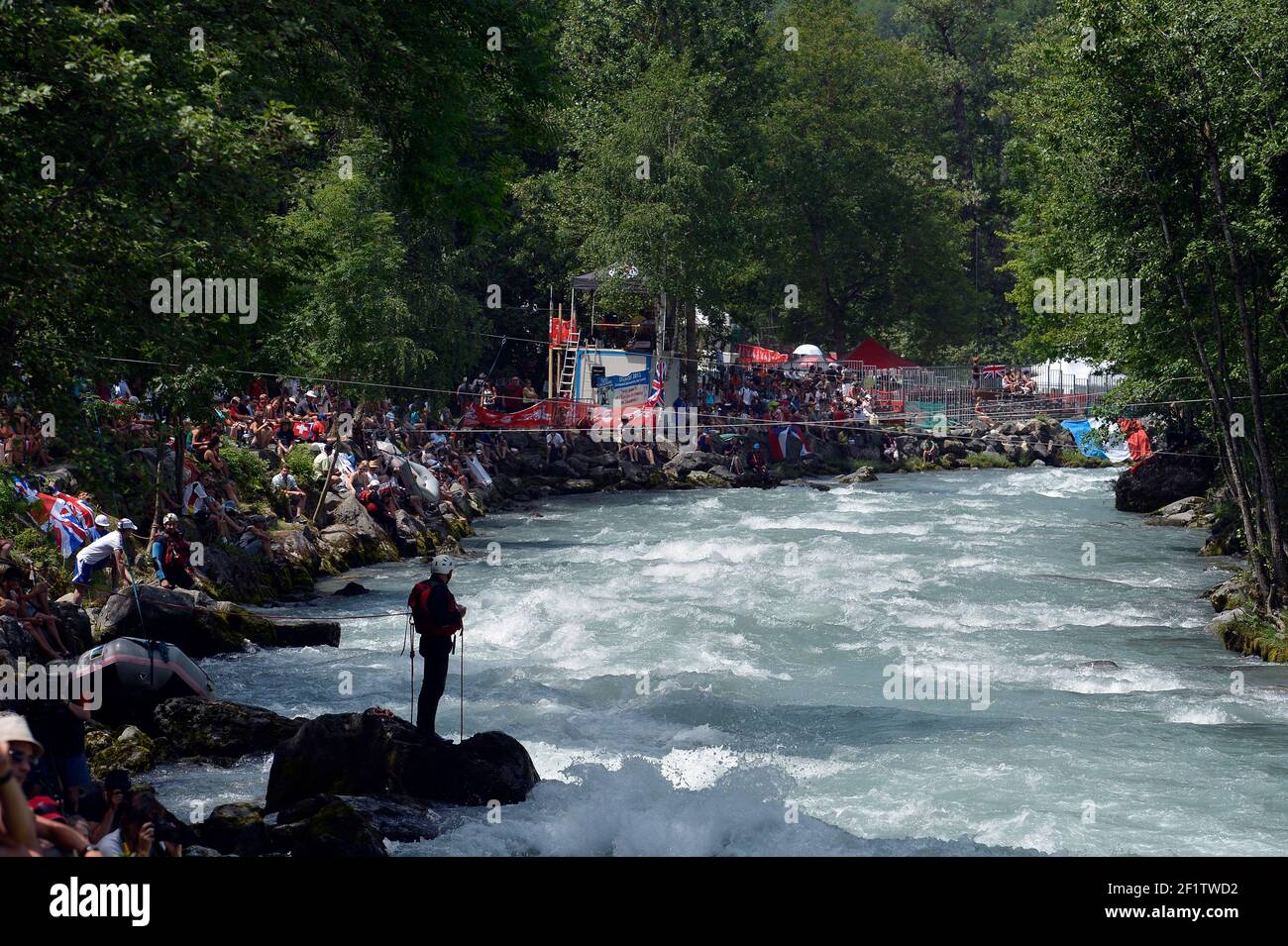 CANOE-KAYAK - ICF-DOWNHILL-WELTMEISTERSCHAFT 2012 - LA PLAGNE (FRA) - TAG 4 - 30/06/2012 - FOTO JULIEN CROSNIER / KMSP / DPPI - SPRINT - ILLUSTRATION Stockfoto