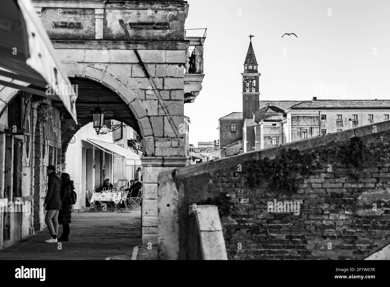 Chioggia, venedig Gegend, Venetien: Details einer wunderschönen kleinen Stadt in der venezianischen lagune Stockfoto