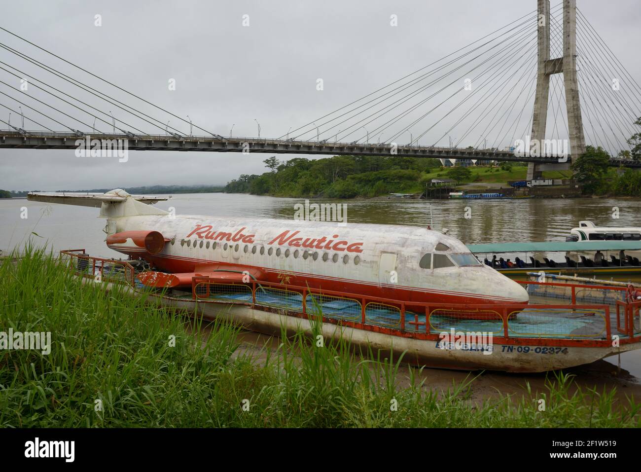 Rumba Nautica Disco auf dem Rio Napo, Coca, Orellana, Ecuador Stockfoto