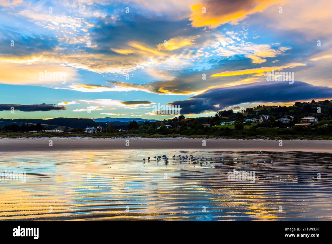 Südinsel. Unglaubliche Wolken Stockfoto