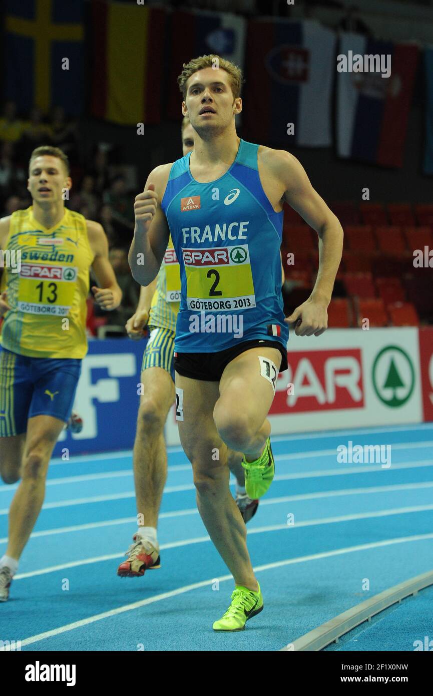 LEICHTATHLETIK - EUROPAMEISTERSCHAFTEN GÖTEBORG 2013 (SWE) - 03/03/2013 - FOTO STEPHANE KEMPINAIRE / KMSP / DPPI - SIEBENKAMPF - SILBERMEDAILLE - KEVIN MAYER (FRA) Stockfoto