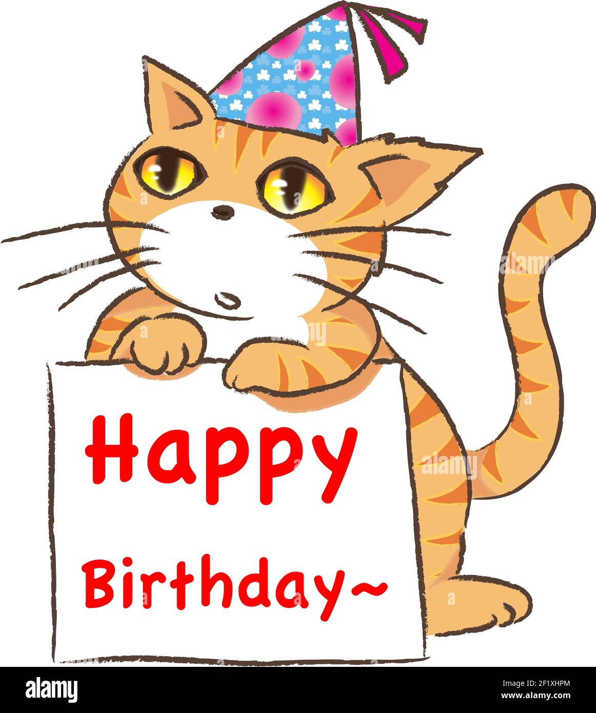 Cartoon alles gute zum Geburtstag Hintergrund Stockfoto