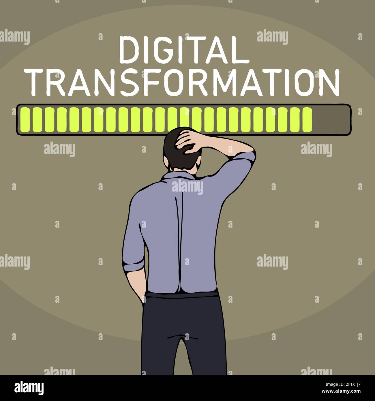Digital Transformation Konzept Business man Stockfoto