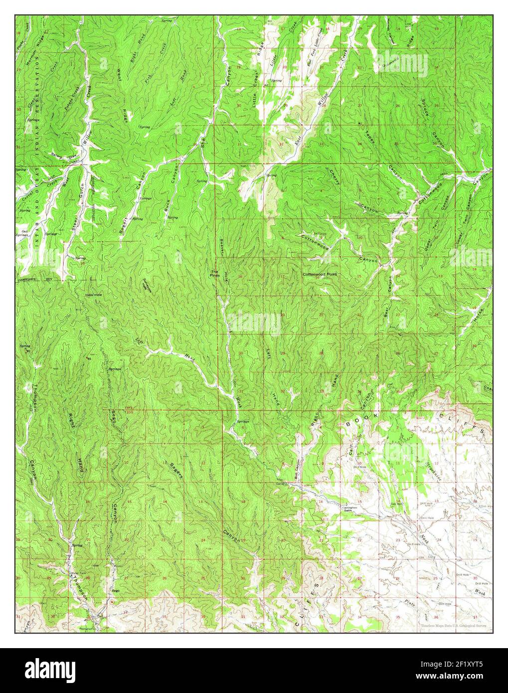 Sego Canyon, Utah, Karte 1963, 1:62500, Vereinigte Staaten von Amerika von Timeless Maps, Daten U.S. Geological Survey Stockfoto