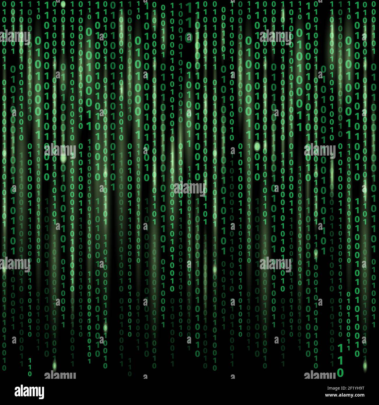 Strom der binäre Code auf dem Bildschirm. Abstract vector Hintergrund. Daten und Technologie, die Entschlüsselung und Verschlüsselung, Computer matrix Abbildung Stock Vektor