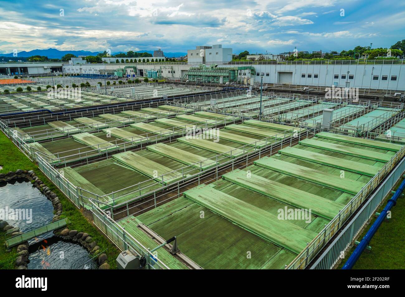 Tama River Upstream Water Reclamation Center (Tokyo Bureau of Kanalisation) Stockfoto